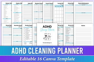 ADHD Cleaning Planner Canva Interior