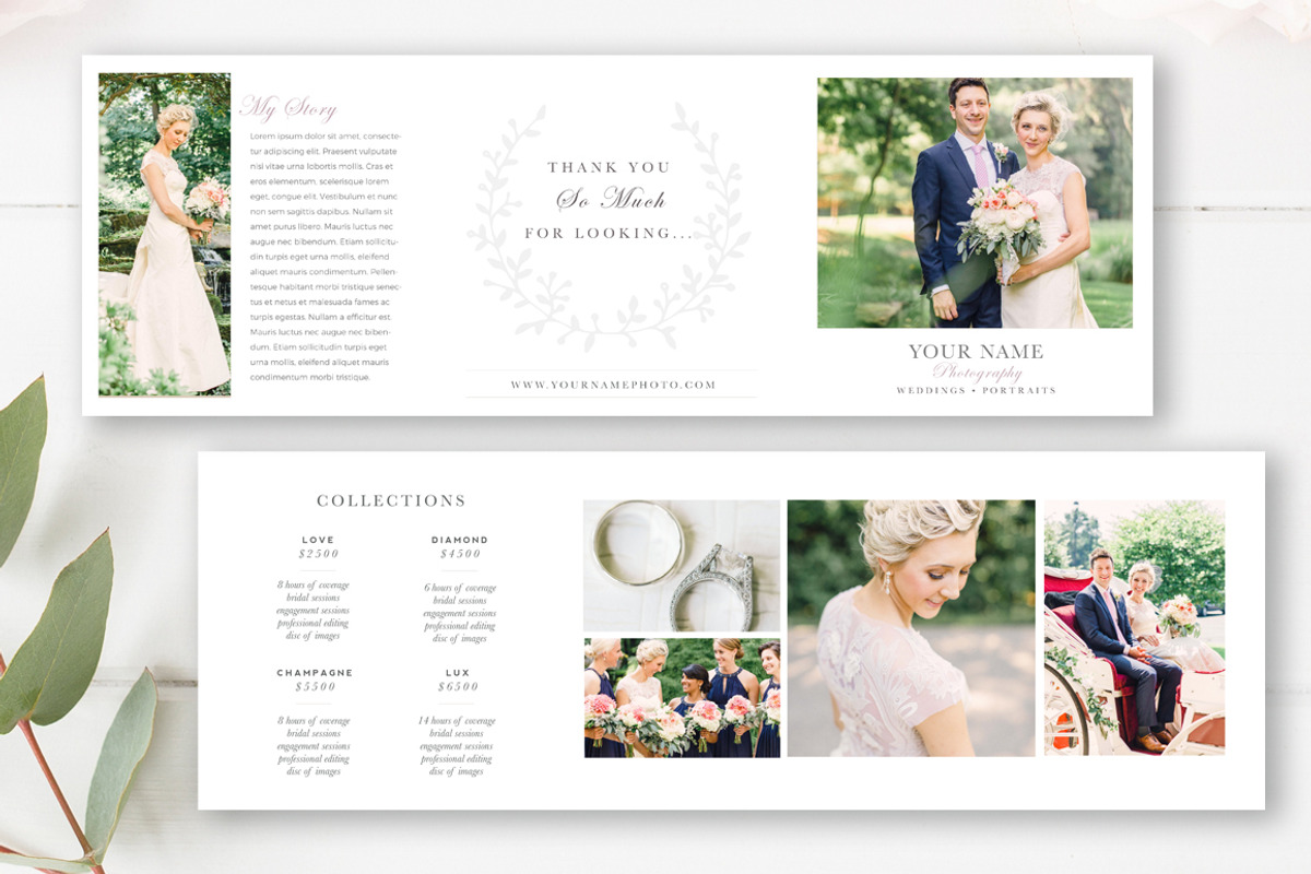Wedding Photographer Brochure, a Brochure Template by By Stephanie Design