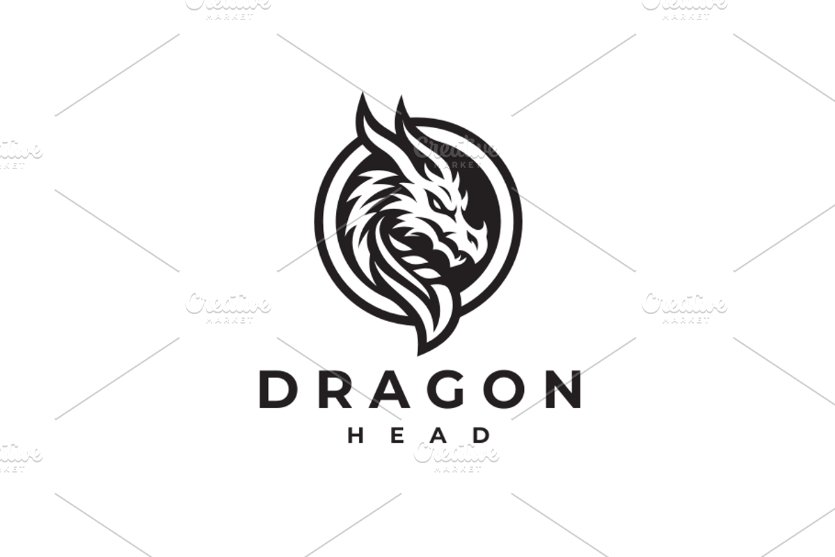 Dragon Head Logo Illustration, a Branding & Logo Template by yopie (Photo 2 of 2)