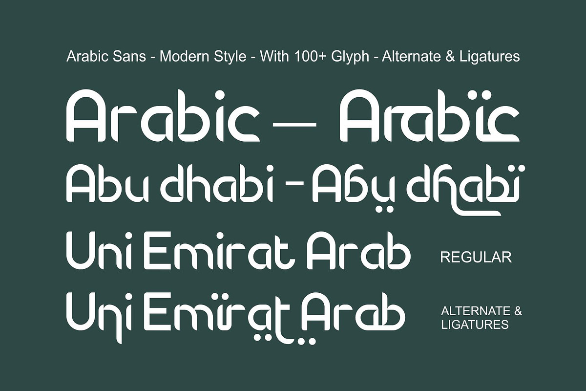 Dubai City | Arabic Font, a Sans Serif Font by WhymoreArt (Photo 3 of 10)