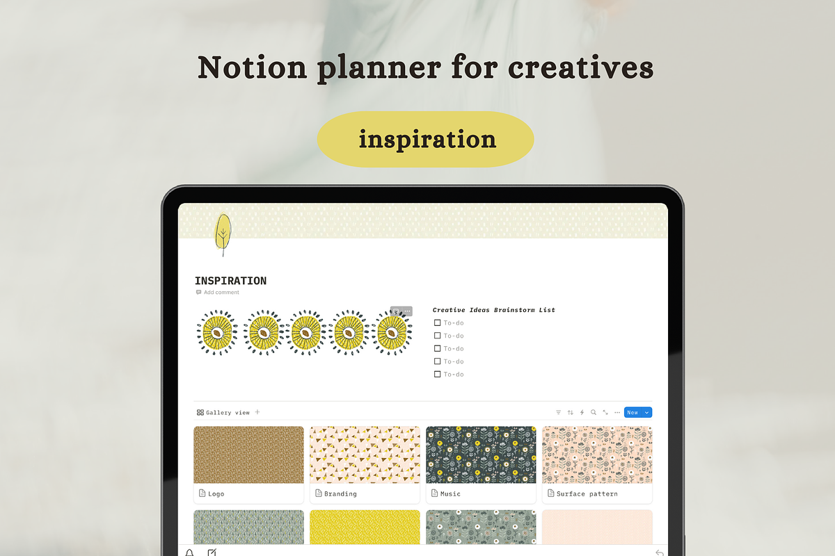 Notion planner for creatives, a Templates & Theme by Petite Zakka Boutique (Photo 3 of 9)