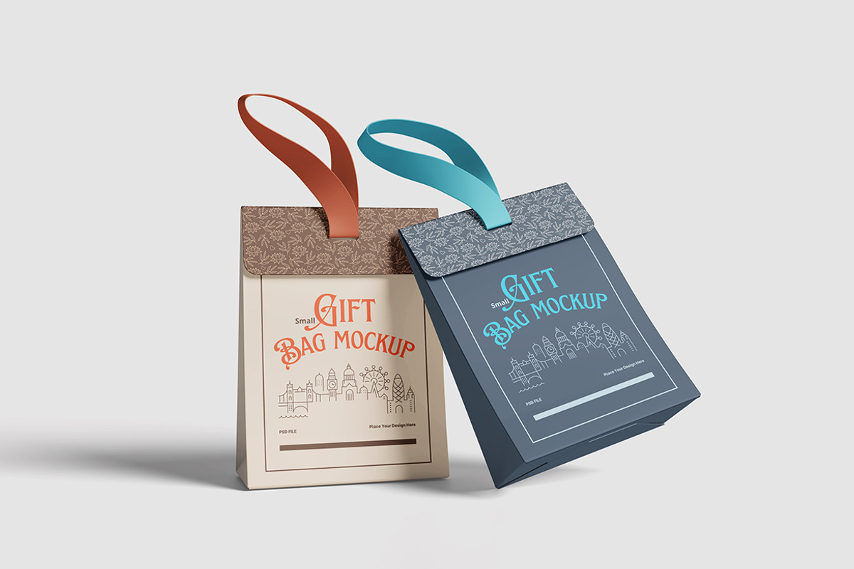 Gift Bag Mockup For Branding, an Advertising Mockup by bimockup (Photo 6 of 6)