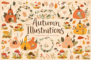 Whimsical Fall Clipart Collection, a Seasonal Illustration by Anna Studio (Thumbnail 1 of 12)