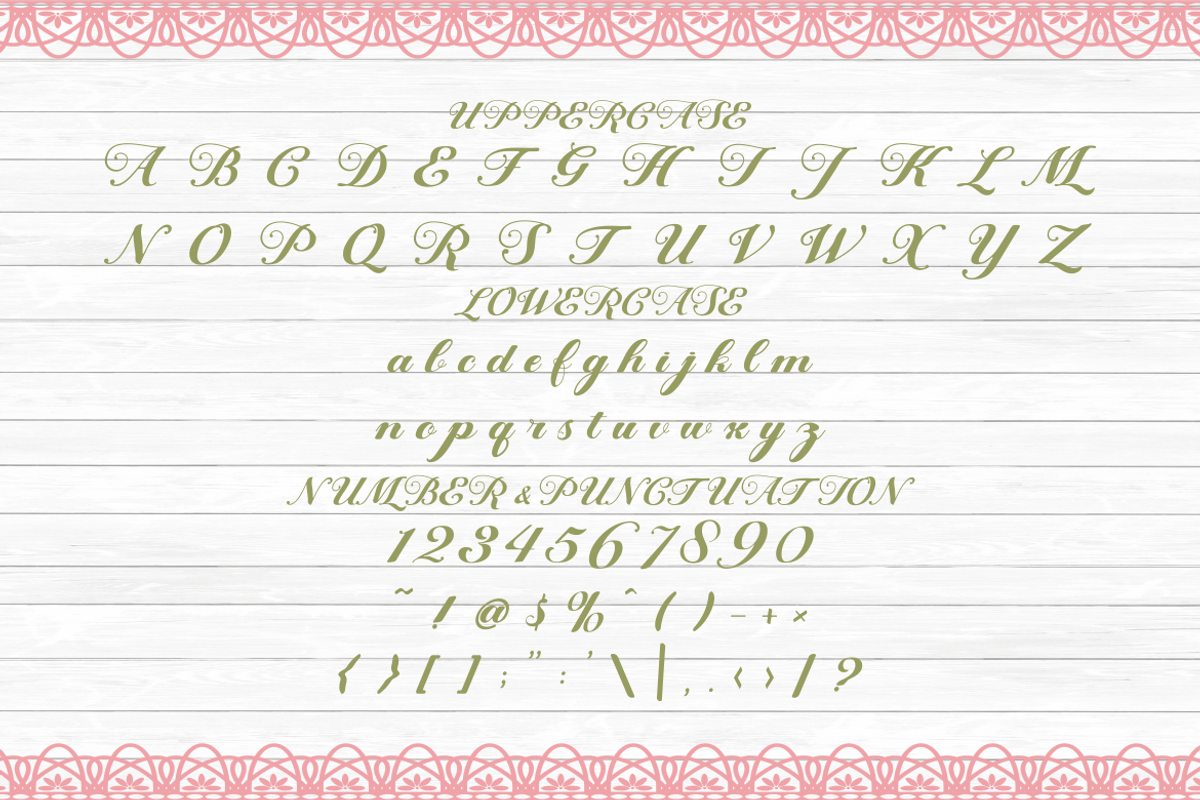 Sheryna Classic Romantic Script Font, a Script Font by PutraCetol Studio (Photo 5 of 5)