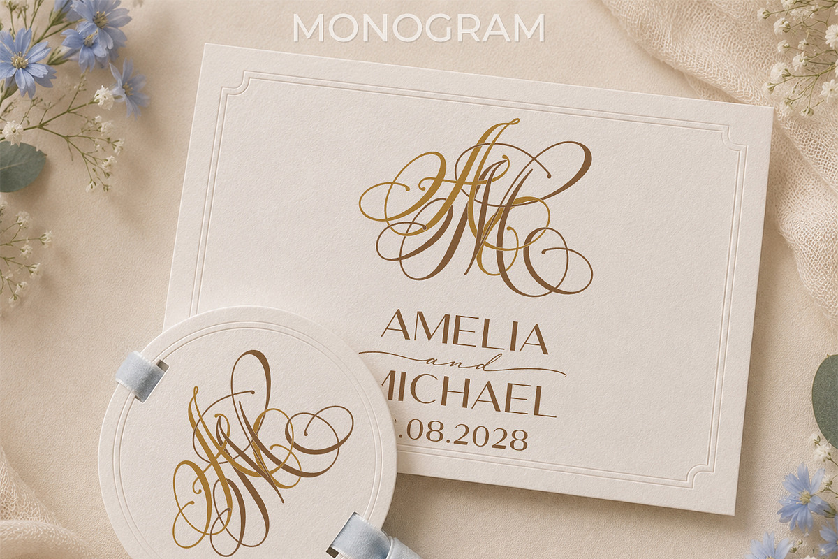 MA AM Wedding Monogram Logo, a Branding & Logo Template by LogoAV (Photo 5 of 6)