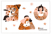 Girls support. Illustration set., an Object Graphic by anna khramtsova (Thumbnail 8 of 10)