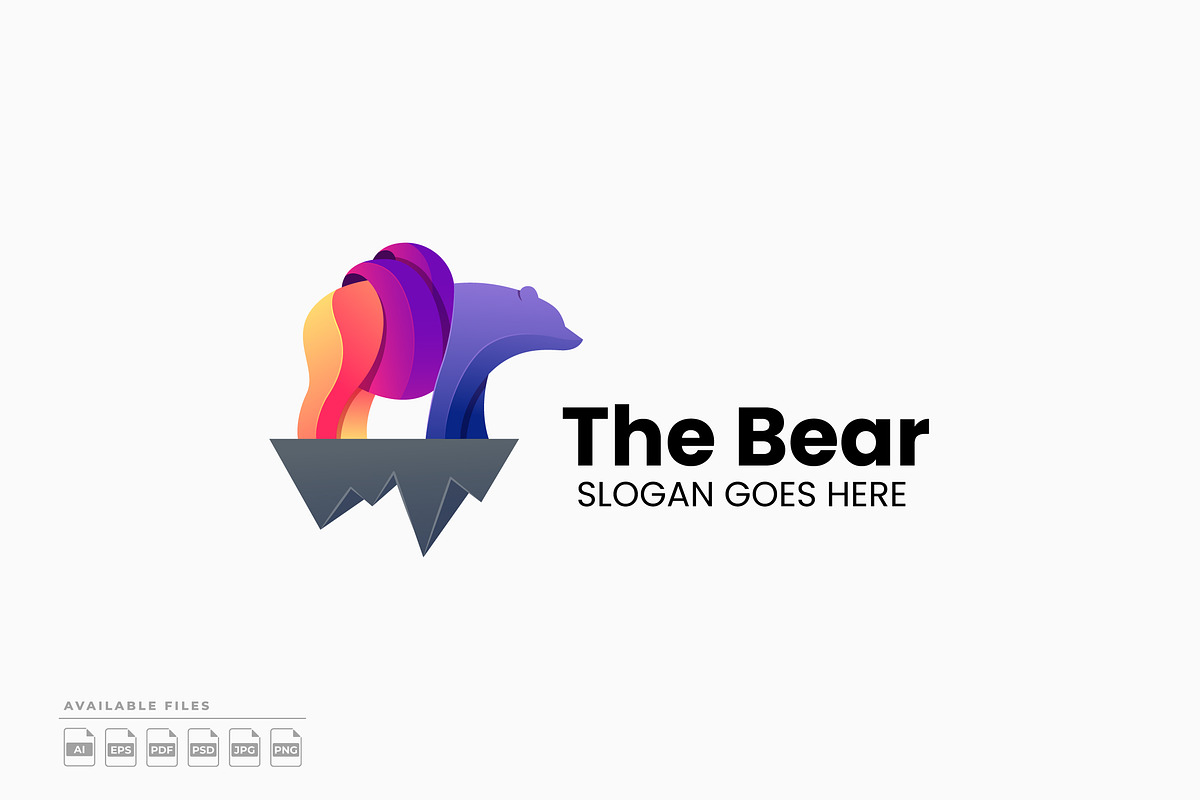 Bear Gradient Colorful Logo, a Branding & Logo Template by Zeer Graphic