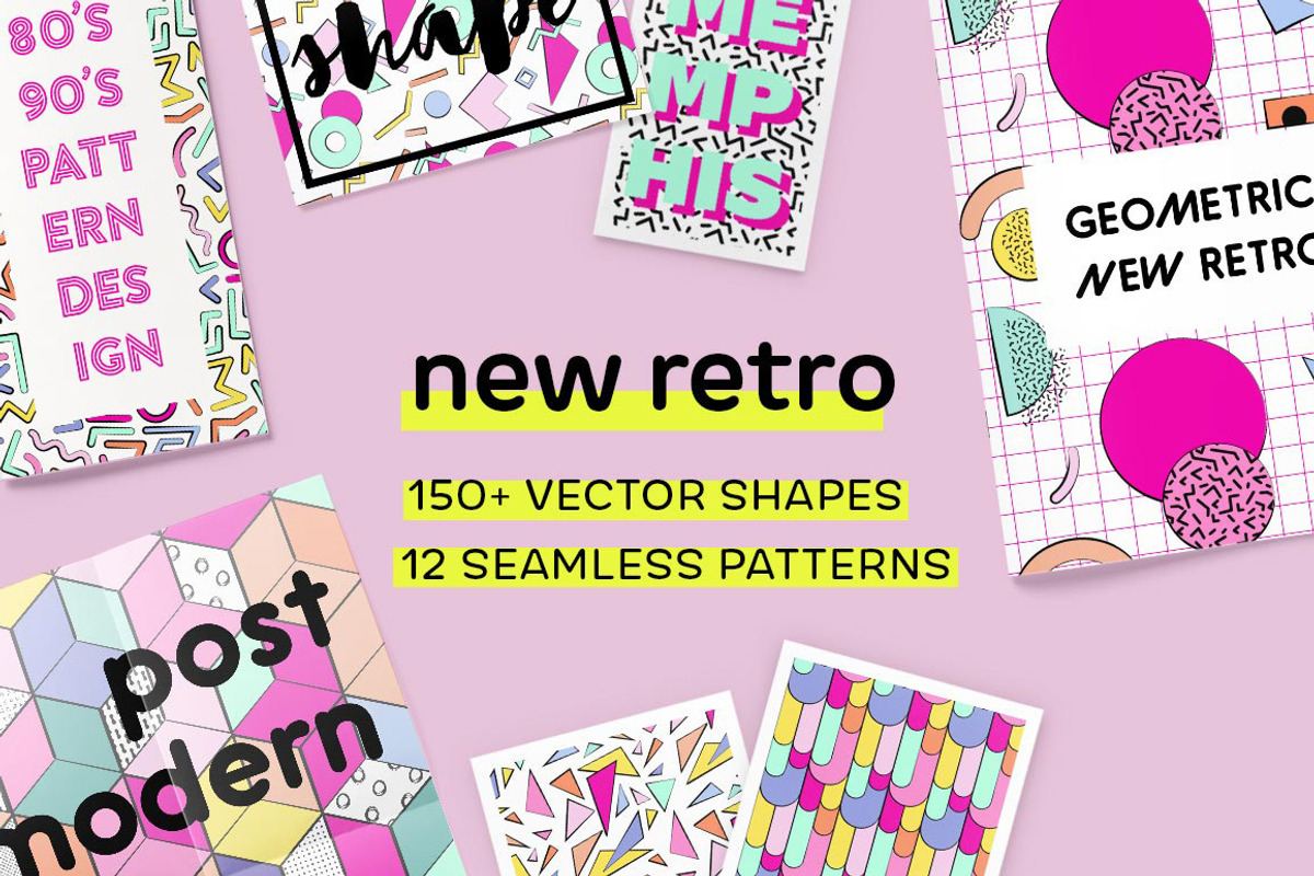 Memphis Design Patterns and Shapes, a Pattern Graphic by Pulpixel Design (Photo 2 of 15)