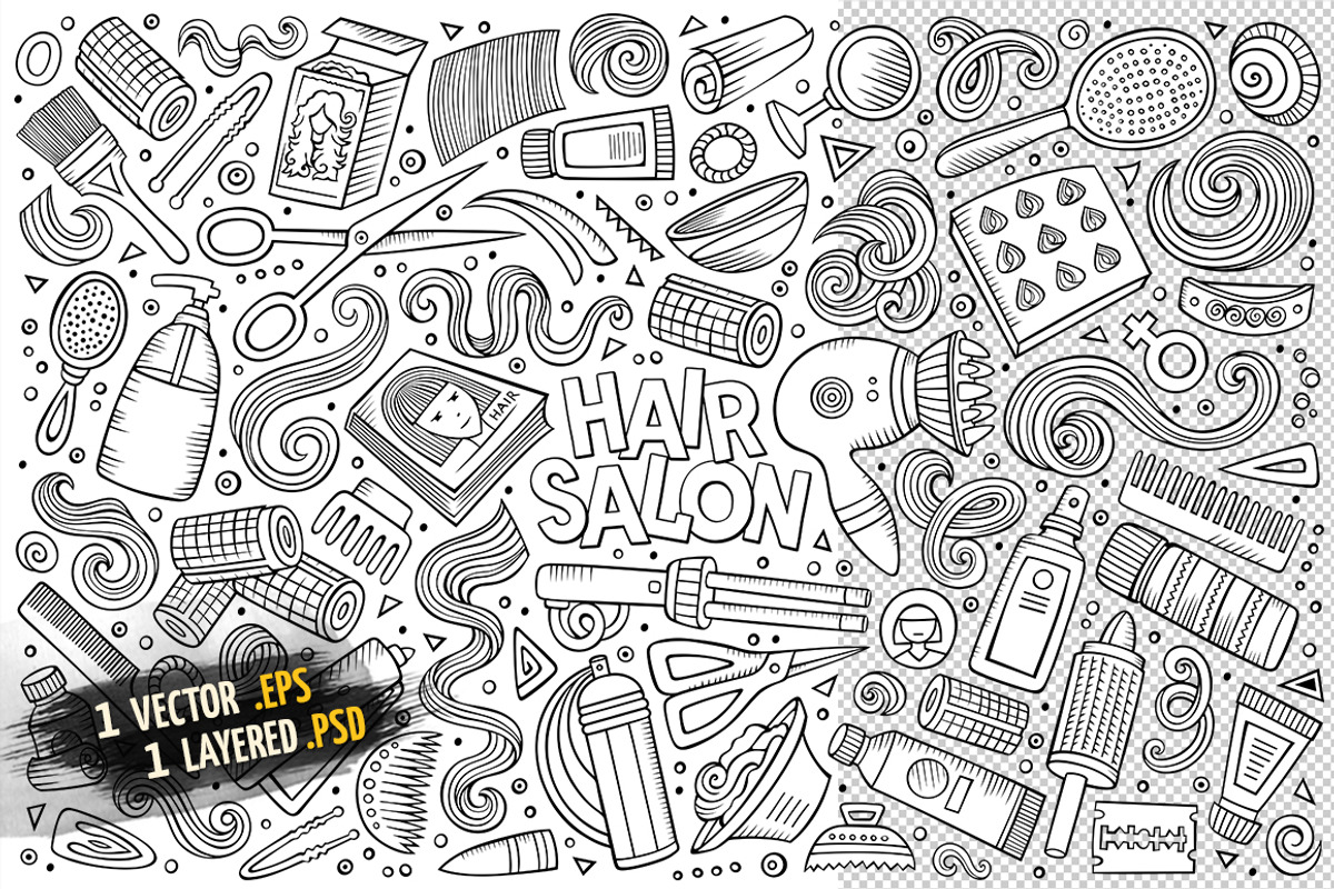 Hair Salon Objects Set, an Object Graphic by BALABOLKA (Photo 3 of 4)
