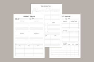 Marketing Planning Pages Set V-07