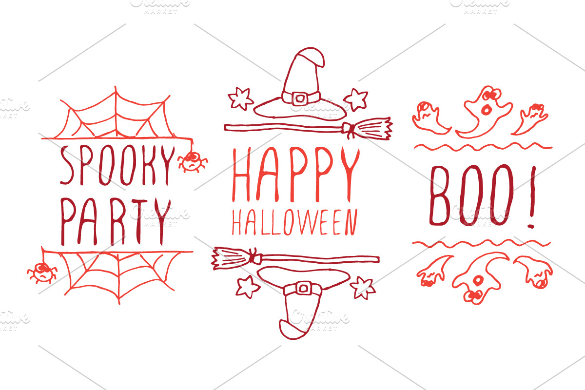 Halloween - typographical elements, an Illustration by AV Design (Photo 2 of 4)