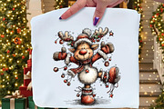 Funny Christmas Reindeer Clipart, an Illustration by Craft Nest (Thumbnail 6 of 10)