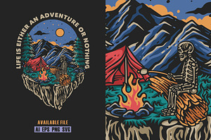 Life Is Either An Adventure Vector, an Illustration by ImoogiStudio