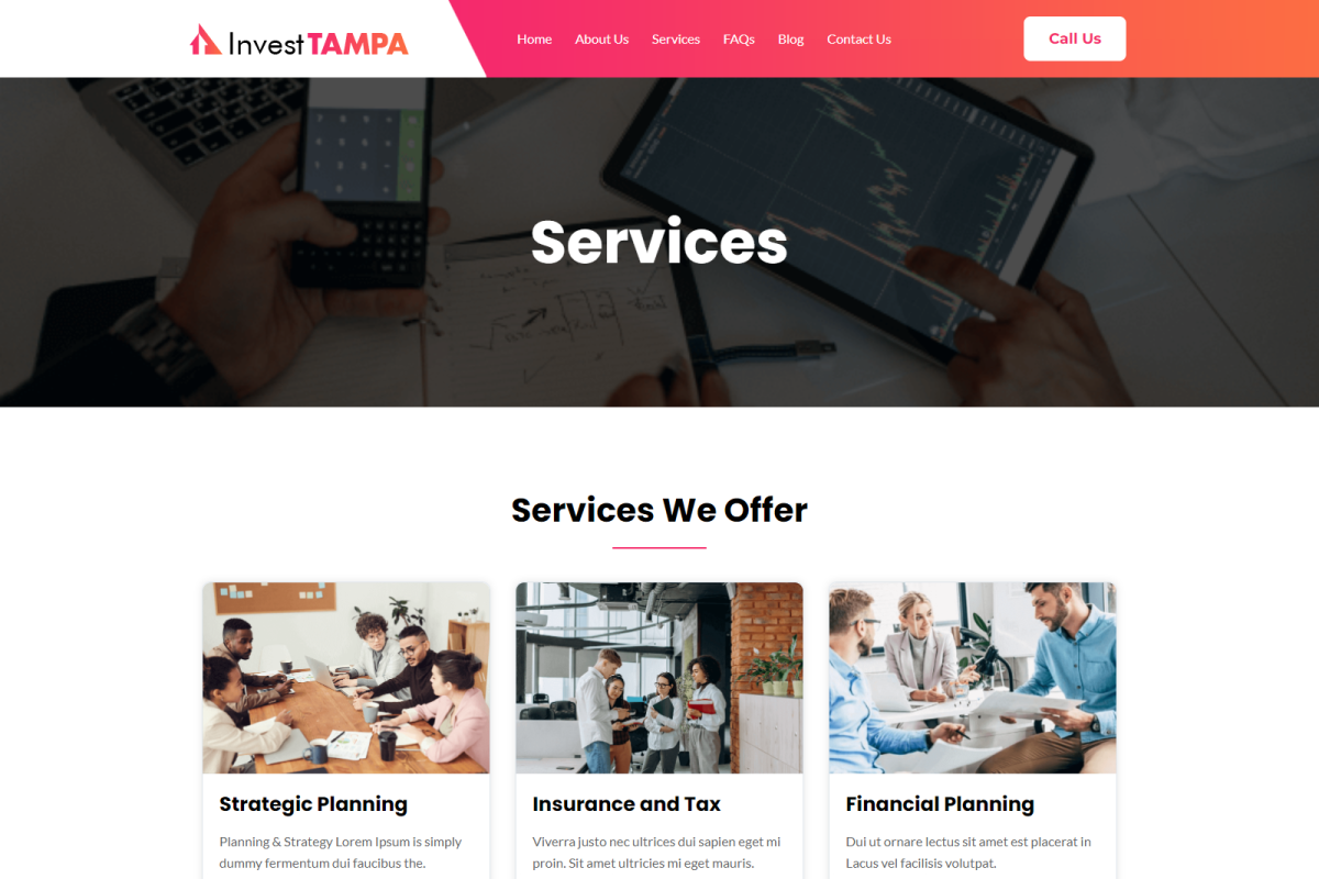 InvestTampa - Business Elementor Kit, a WordPress Template by Techeshta Solutions (Photo 4 of 6)