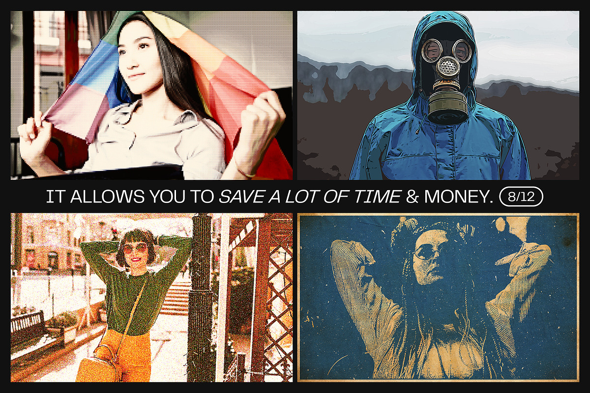 12 Photo Effect Templates, a Layer Style Add-On by iDoodle Studio (Photo 5 of 6)