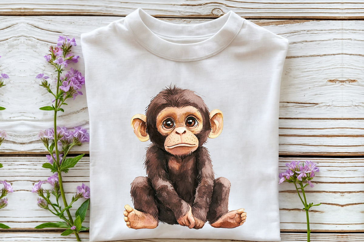 Cute Grumpy Monkey Clipart, an Illustration by Rose Art (Photo 5 of 7)