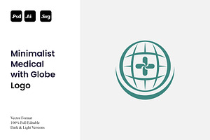 Minimalist Medical with Globe Logo, a Branding & Logo Template by Luxury Logos