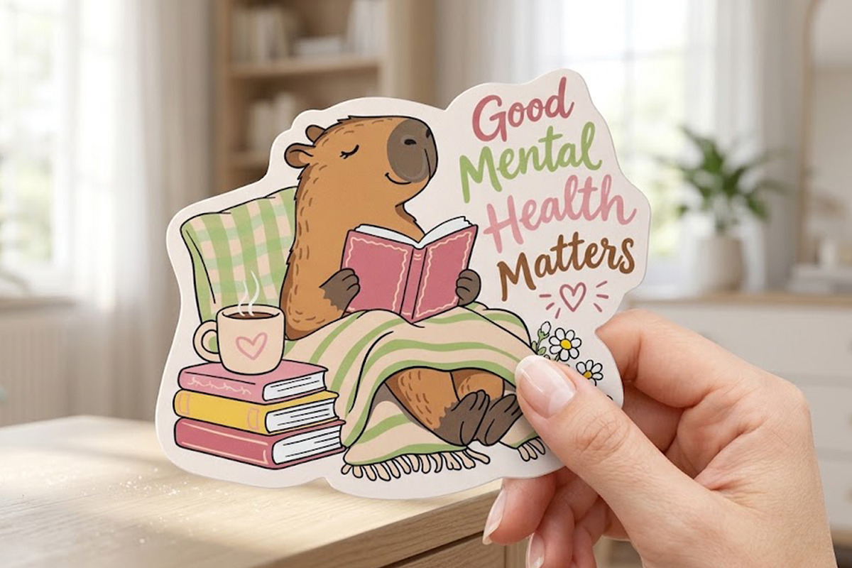 Cute Capybara Clipart: Mental Health, an Animal Illustration by Watercolor dreams (Photo 4 of 4)