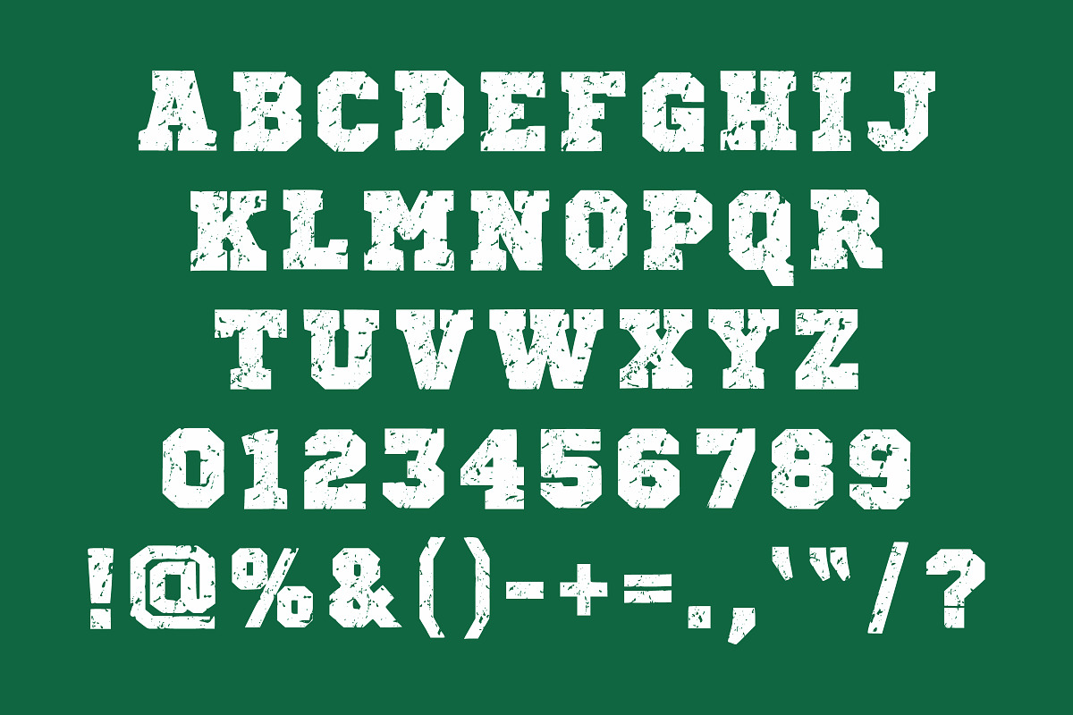 Distress Sporty Font – Bold Athletic, a Slab Serif Font by Limited.studio (Photo 6 of 6)