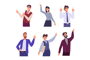 People pointing. Managers or, a Person Illustration by Onyx