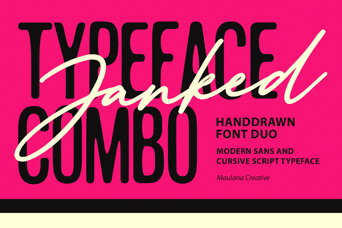 Janked Font Duo Sans Script, a Handwritten Font by Maulana Creative (Photo 1 of 8)