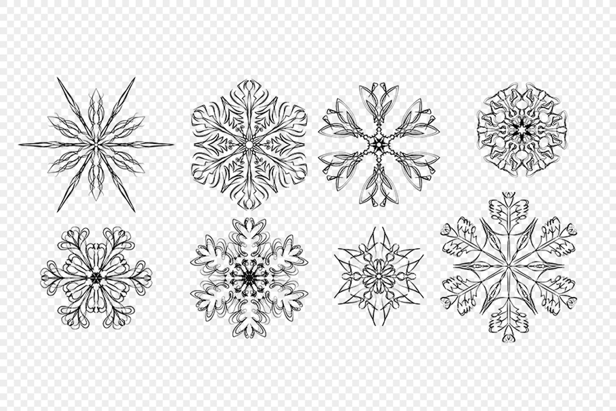 Unique Snowflakes Isolated on a Clea, an Object Graphic by BazziBa♥ (Photo 4 of 5)