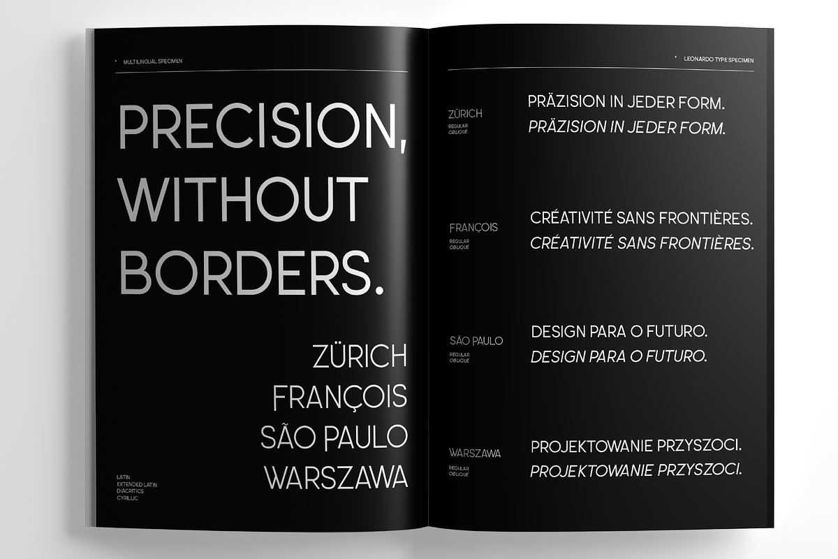 Leonardo Sans – 18 Styles, a Sans Serif Font by FactoryType Studio (Photo 9 of 10)