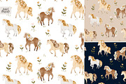 Floral horse clipart & patterns, an Animal Illustration by tatiletters (Thumbnail 5 of 9)
