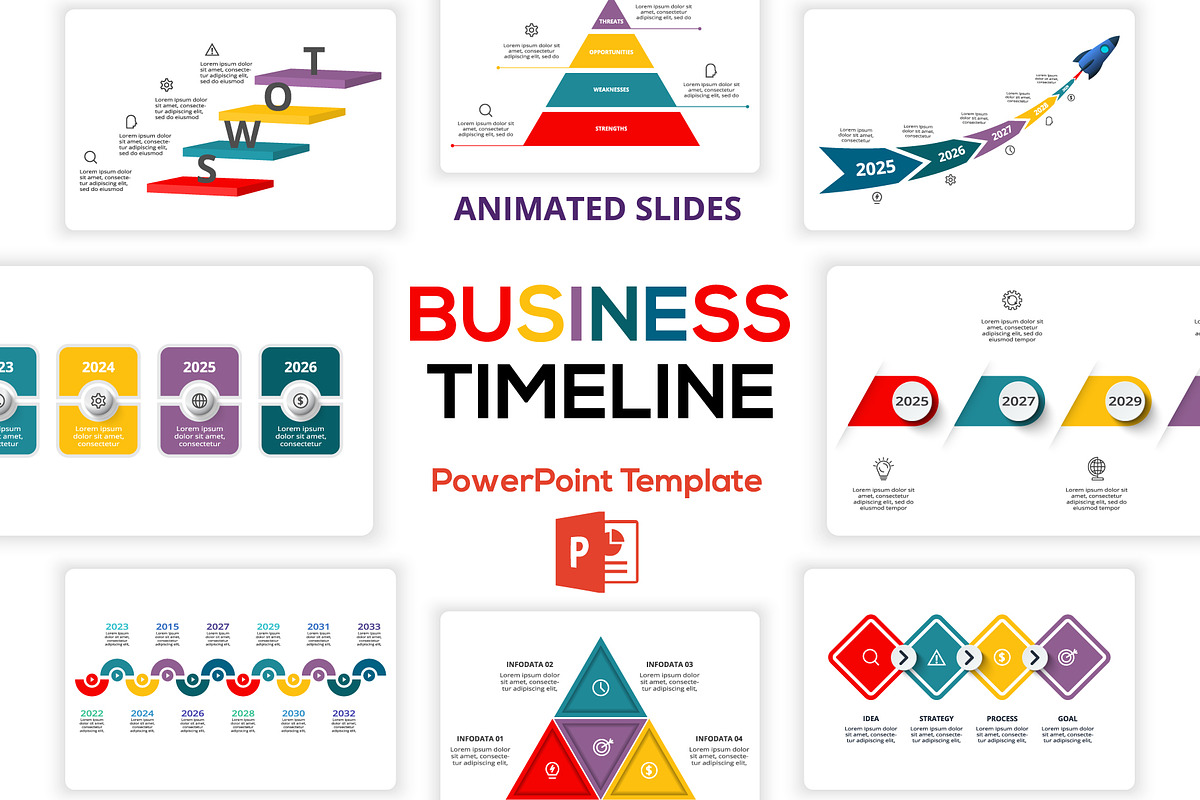 Business Timeline Template, a Presentation Template by Infographics project (Photo 1 of 13)