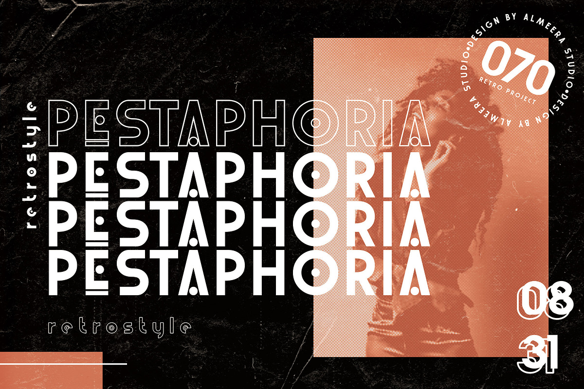 Georgio | Retro Typeface, a Sans Serif Font by Almeera Std (Photo 6 of 10)