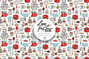 Cooking Kitchen Seamless Patterns, a Pattern Graphic by KaramfilaS (Thumbnail 10 of 17)