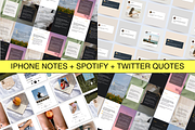 iPhone Notes Spotify Twitter Canva, a Social Media Template by Story Native (Thumbnail 1 of 9)