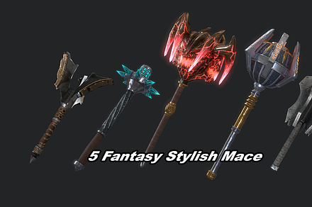 5 Fantasy Stylish Mace -PBR-