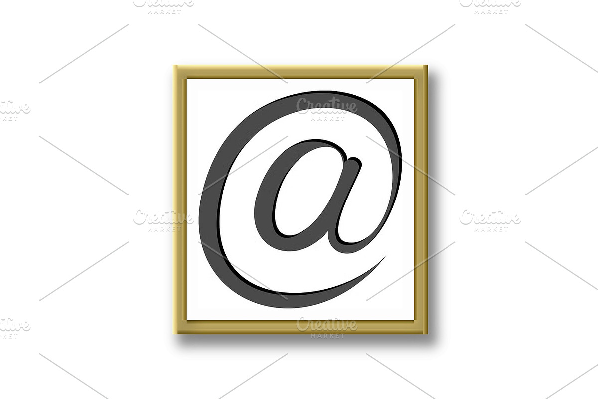illustration of black at sign icon, an Outline Icon by RODINA (Photo 3 of 3)