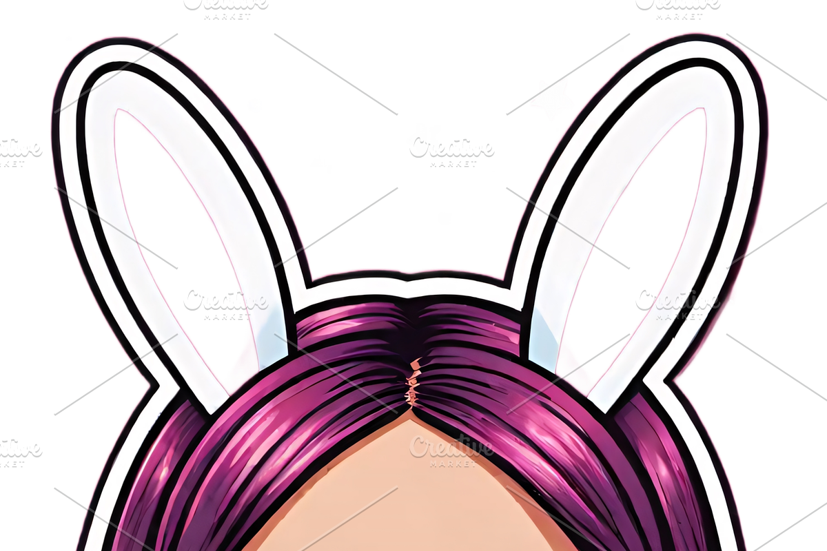 Bunny Girl Stickers — 50 PNG, a Person Illustration by ETARA by Mea Hau (Photo 3 of 17)