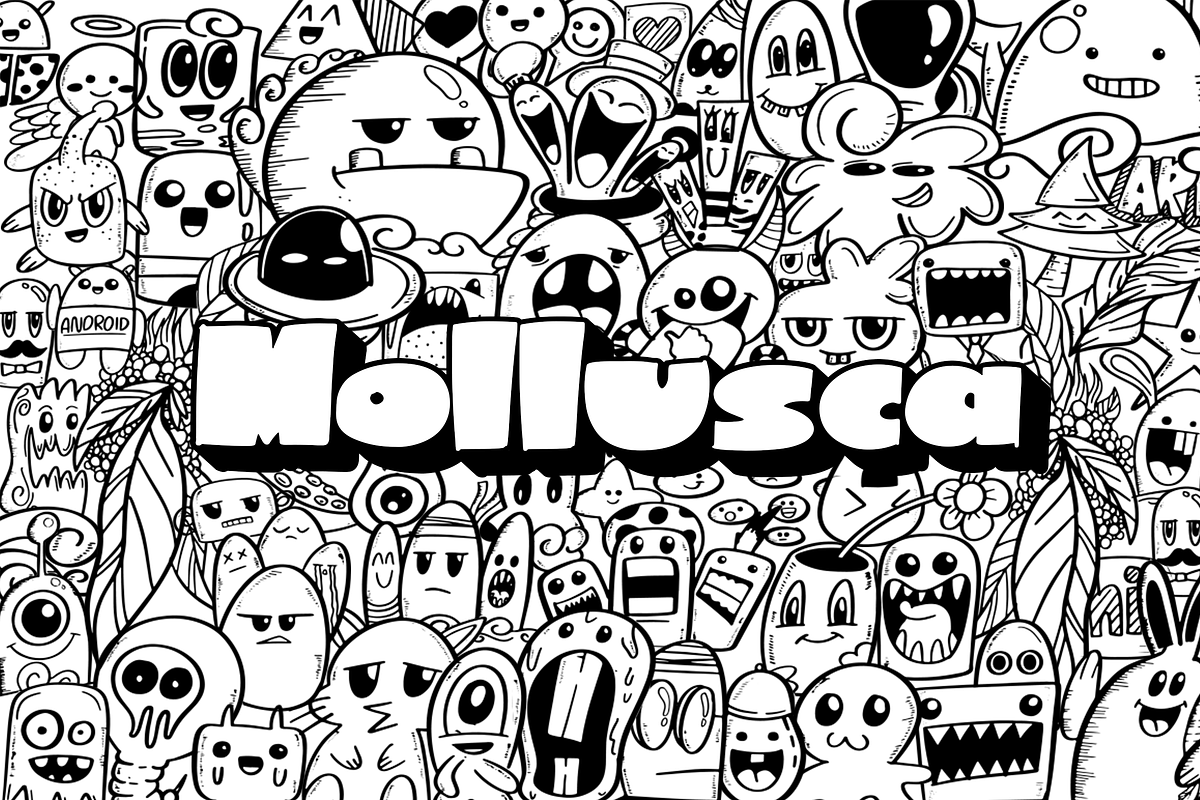 Mollusca Font Trio | Dingbats Doodle, a Script Font by Ardana Creative (Photo 1 of 15)
