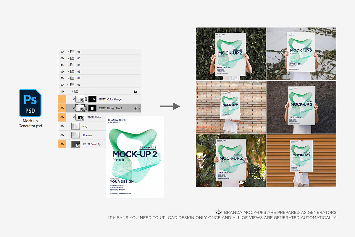 Man Holding Poster 2 Mock-up, a Print Template by Branda Keeps (Photo 14 of 16)