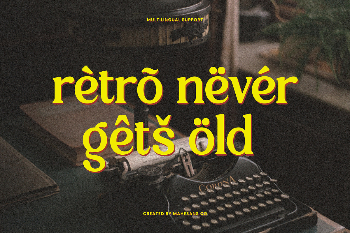Wen Romun – Nostalgic Display Serif, a Serif Font by Mahesans Co (Photo 9 of 11)