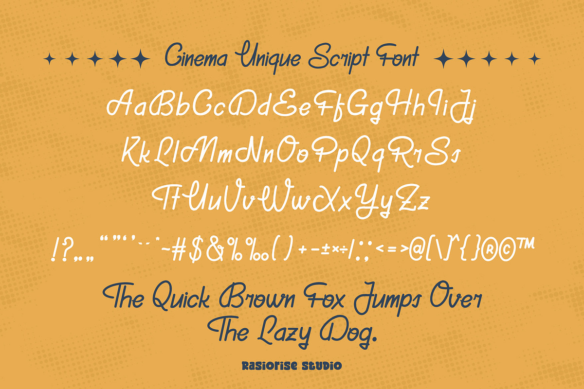 Cinema Unique a Handwritten Font Duo, a Handwritten Font by Rasiorise Studio (Photo 3 of 11)