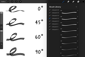 Procreate Calligraphic Brushes Ii