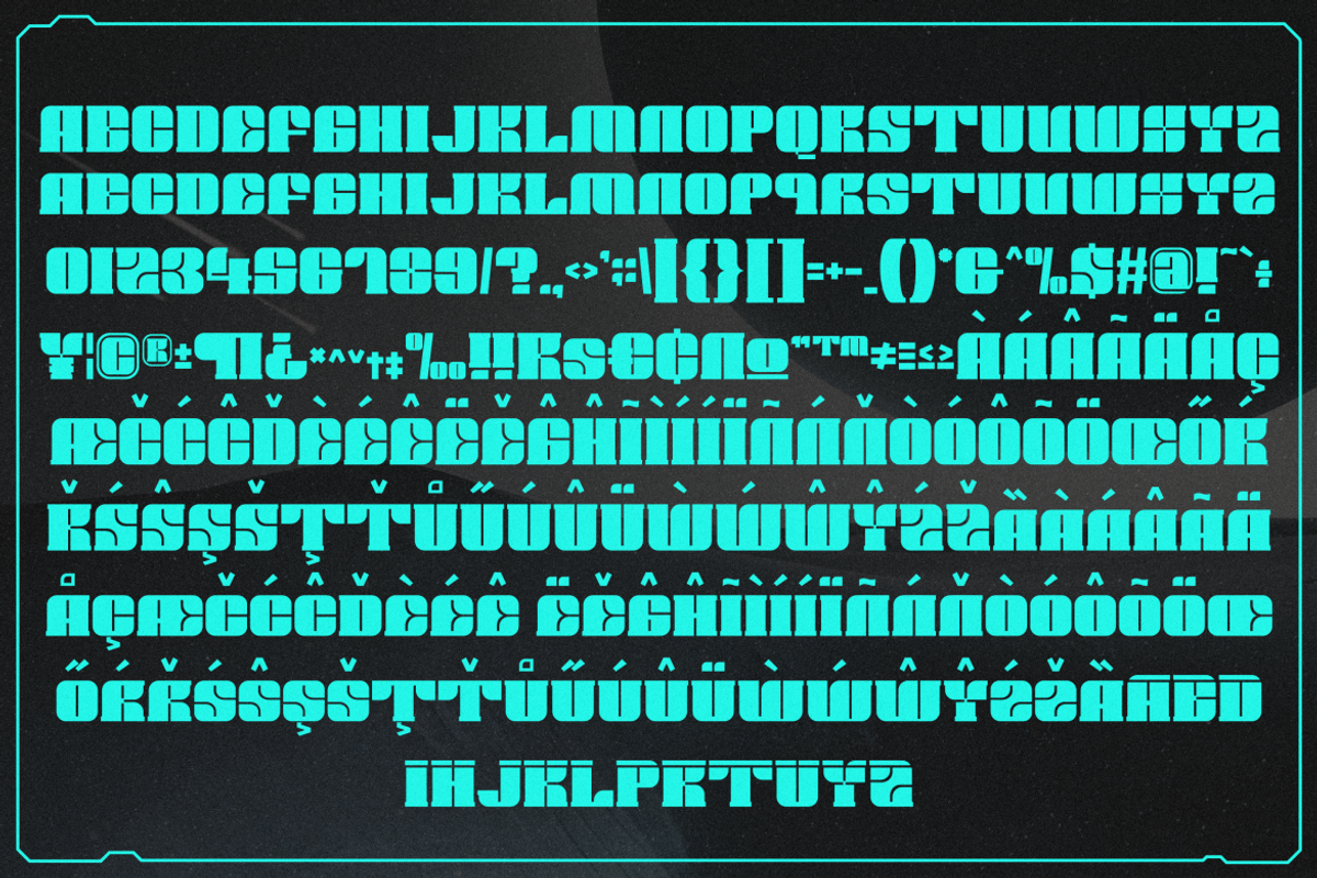 Aruesa - Modern Techno Font, a Serif Font by MaikoHatta (Photo 5 of 8)