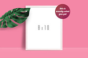 Frame Mockup with Monstera Leaf, a Print Template by Frisk Shop Mockups (Thumbnail 2 of 3)