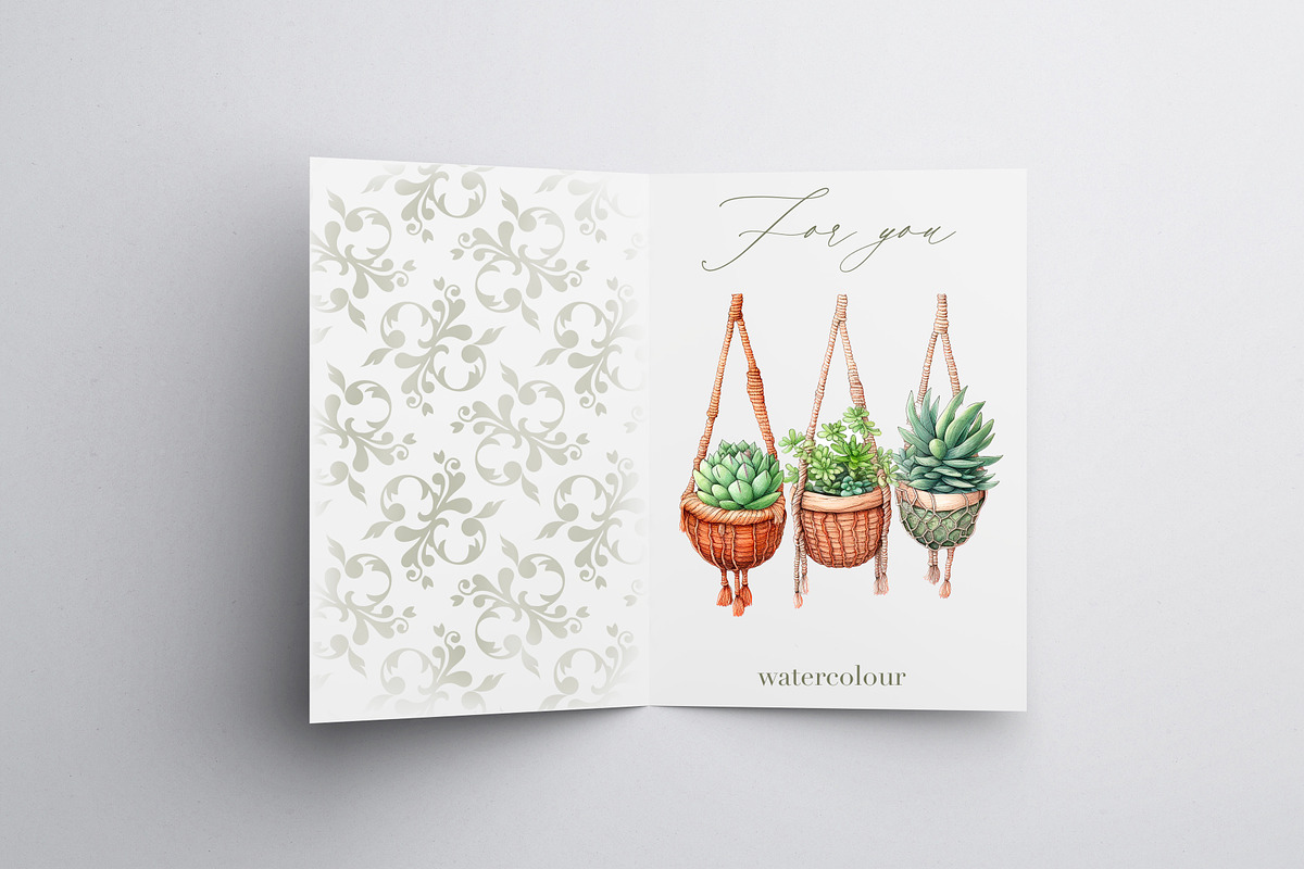Flowers in hanging pots clipart, a Decorative Illustration by Hello My Print (Photo 10 of 10)