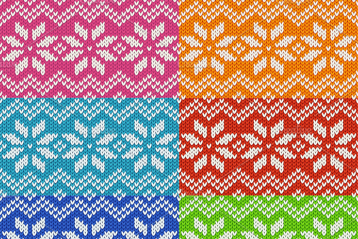 Set of 7 knitted seamless patterns, a Pattern Graphic by Art of Sun (Photo 2 of 3)