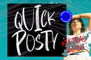 Quick Posty, a Script Font by Papermode Co. (Thumbnail 1 of 9)
