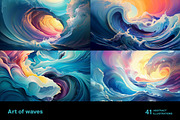 Art of waves. 41 images, a Decorative Illustration by Handmadefont (Thumbnail 8 of 11)