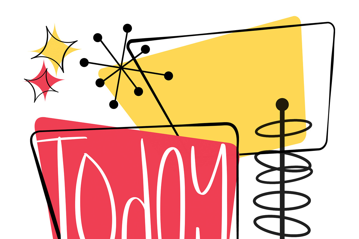 Mid-century Modern Procreate Brushes preview 8
