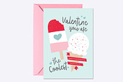 Coolest Valentine Card Template, a Card Template by origamiprints (Thumbnail 1 of 2)