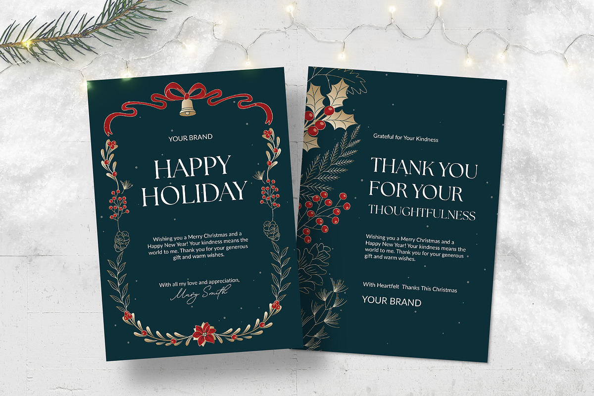 Christmas Card Template, a Flyer Template by BrandPacks (Photo 1 of 5)