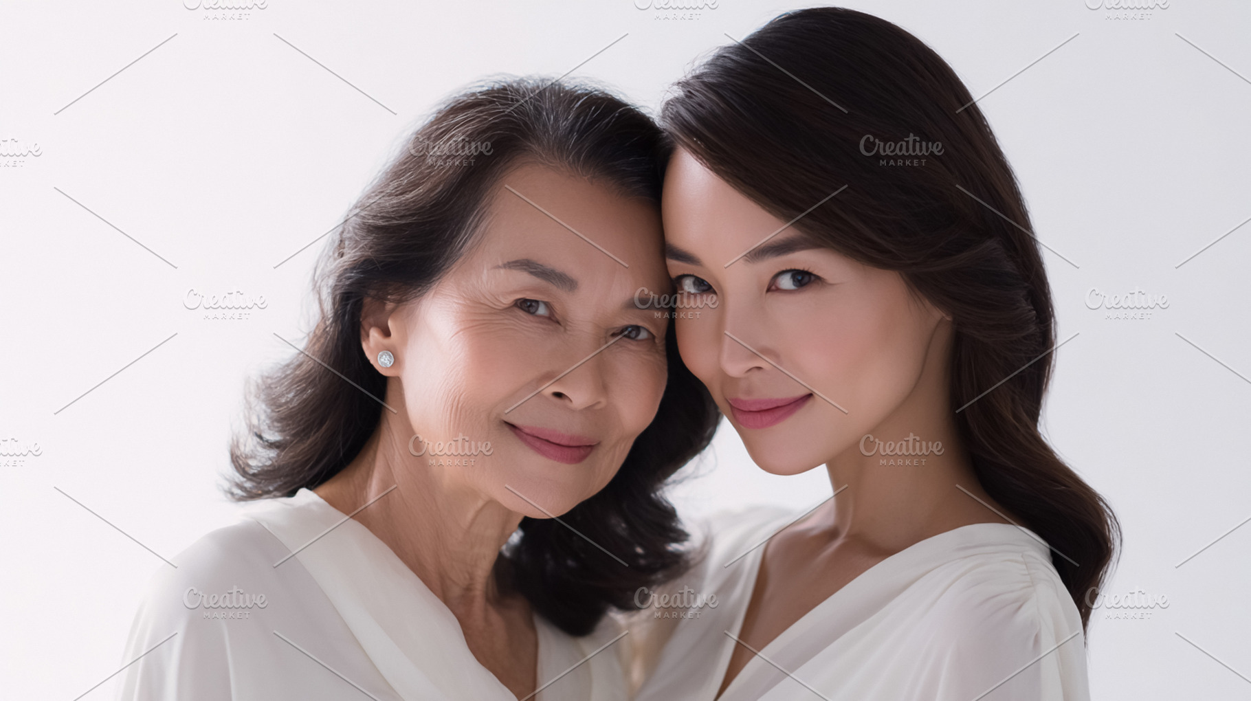 Mother and daughter embracing, showing love, closeness, and fami, a Photo by Studio ANNA